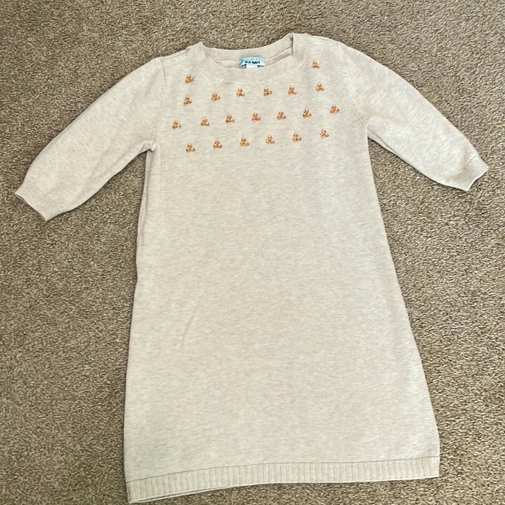 Old Navy Girls Beige Sweater Dress. Size Medium - Picture 2 of 6